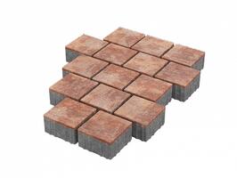  Тротуарная плитка Stellard Квадрат 150x150x80 мм Санрайз: внешний вид